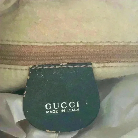 GUCCI Bamboo Hand Bag Suede Green 100% authentic peeling removed - Picture 9 of 17